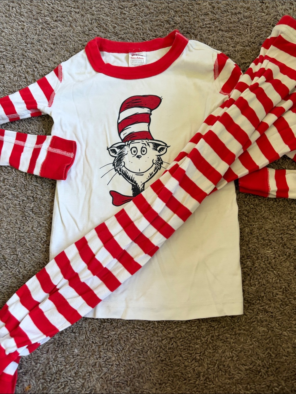 Hanna Andersson Red & White Striped Kids Pajama Pants